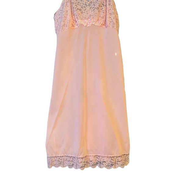 Vintage Seamprufe Pink Slip Bodice Made in USA Adjustable Straps Size 36 - Picture 2 of 7